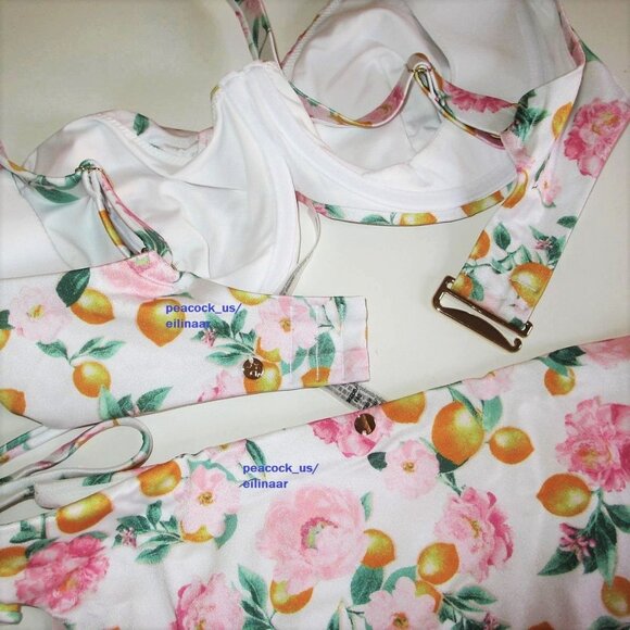 36DD/L Victoria Secret Swim Push Up w/o pad Top Bikini Set Side Tie Cheeky botto - Picture 9 of 11